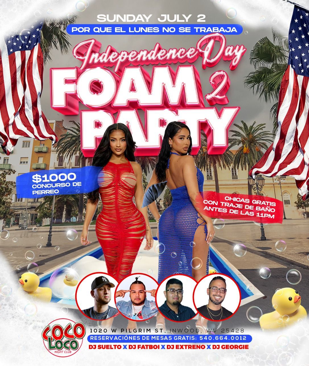 FOAM PARTY 2 EN INWOOD WEST VIRGINIA Tickets Boletos at Coco Loco