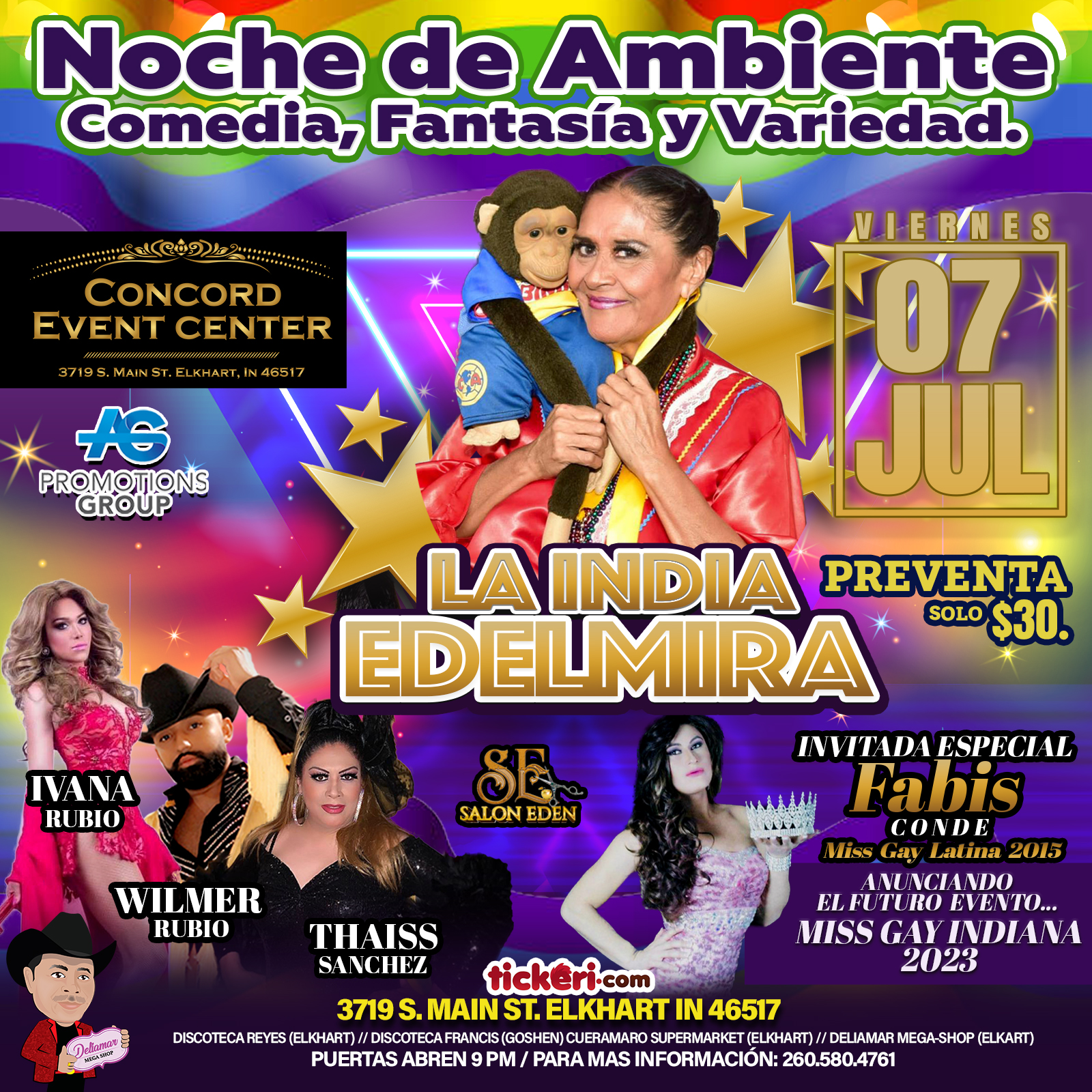 NOCHE DE COMEDIA CON LA INDIA EDELMIRA Y SHOW TRAVESTI INTERNACIONAL CON GRANDES IMITACIONES 😁🌈