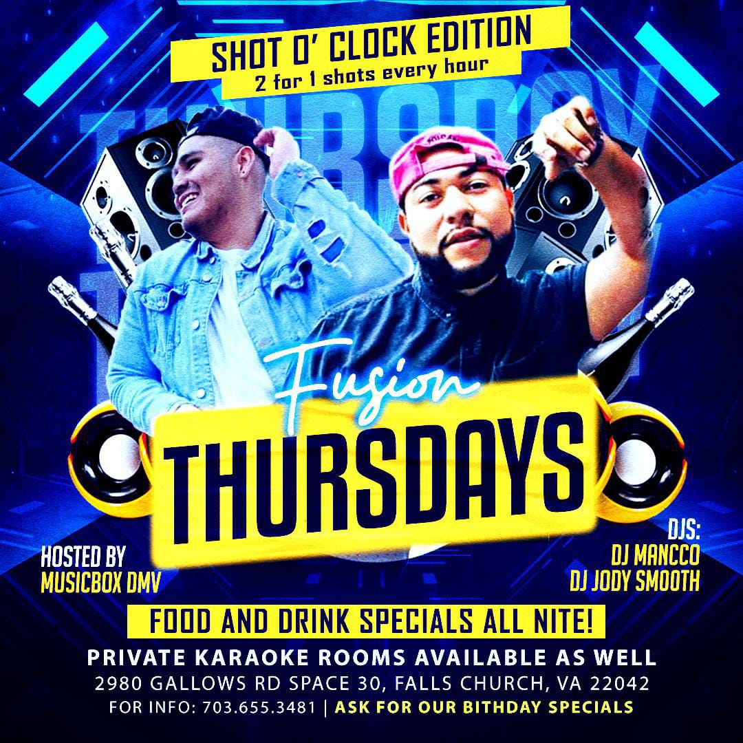 🎉🎉New Party Alert 🎉🎉 FUSION Thursdays musicboxdmv 2980 Gallows Rd