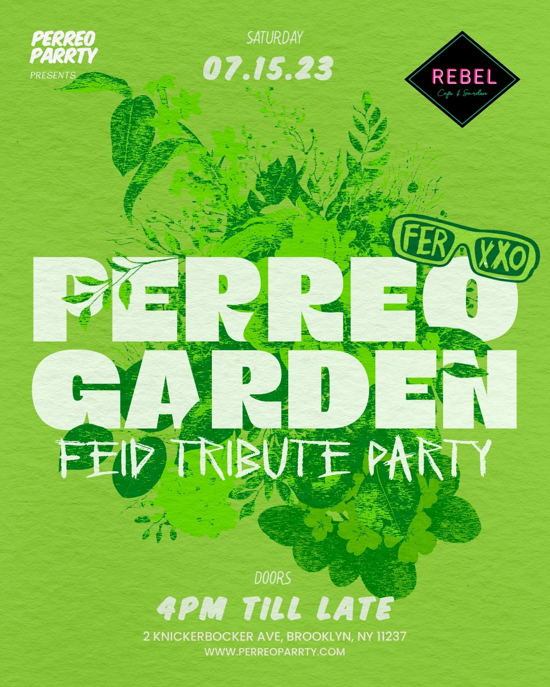 Perreo Garden FEID Reggaeton Party (Colombian Independence Event
