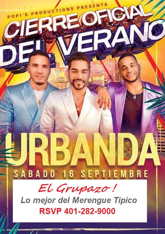 URBANDA Sabado 16 de Septiembre en MANGOS de Pawtucket Tickets Boletos