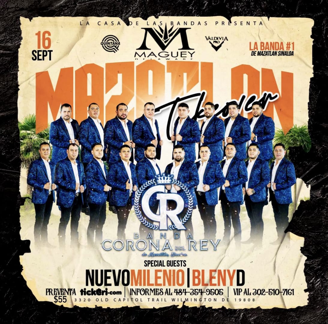 BANDA LA CORONA DEL REY GRUPO NUEVO MILENIO Tickets Boletos at Maguey