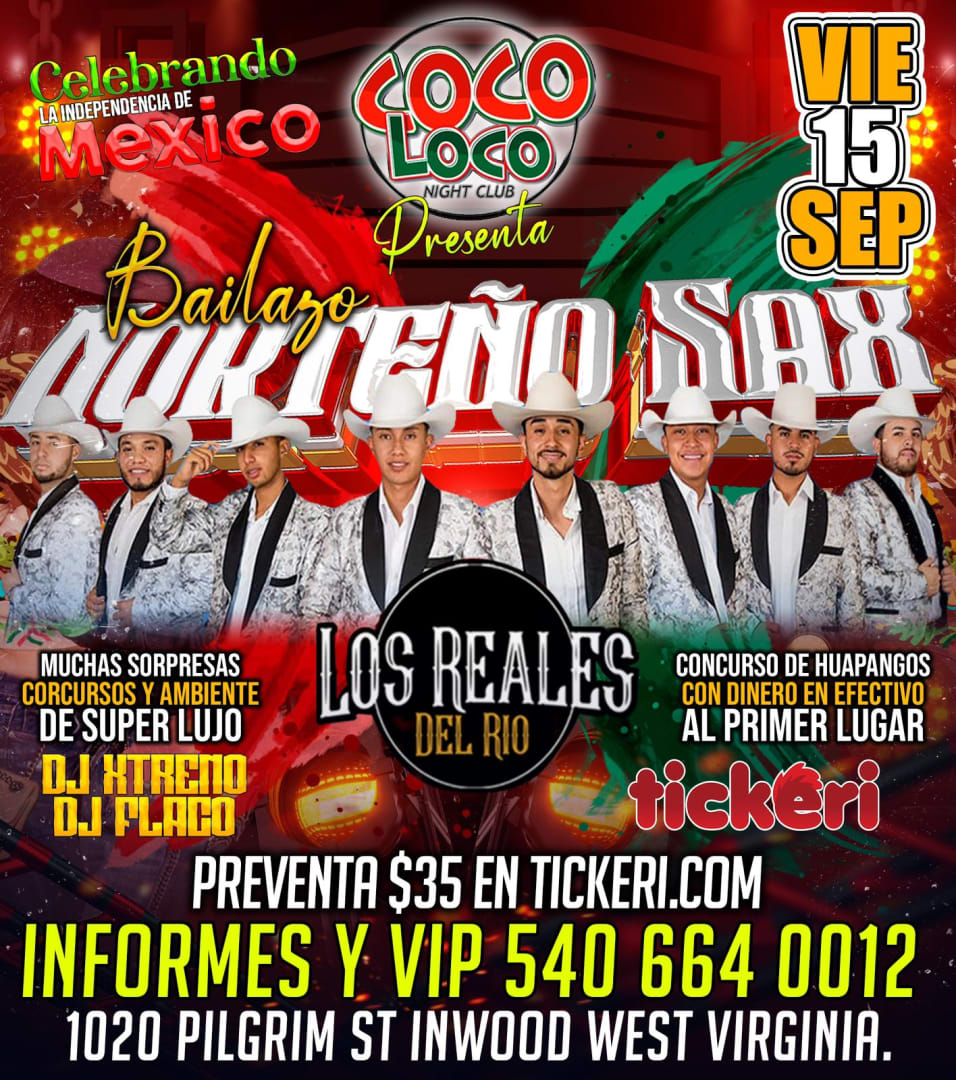 REALES DEL RIO EN CONCIERTO Tickets Boletos at Coco Loco