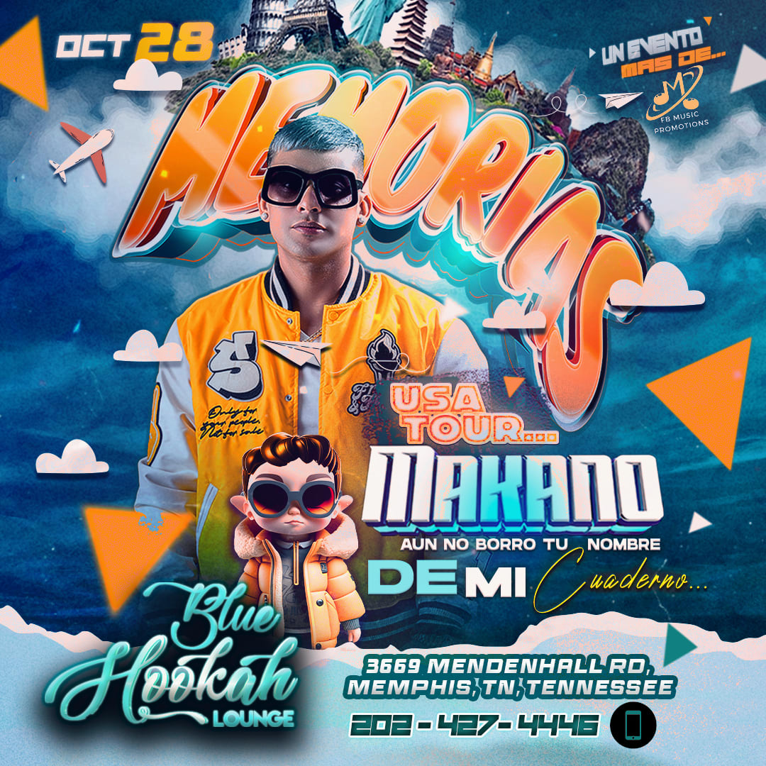Makano en Memphis Tickets Boletos at Blue Hookah Lounge Memphis