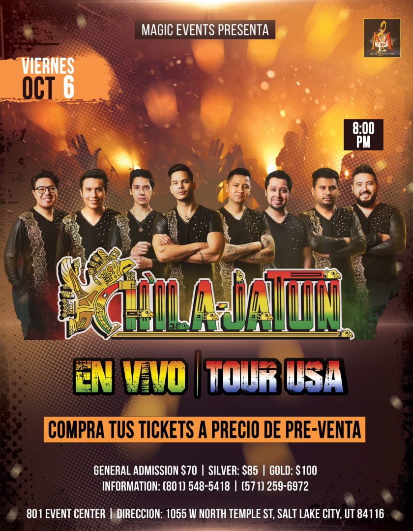 CHILA JATUN EN CONCIERTO ! Tickets Boletos at 801 Event Center Salt