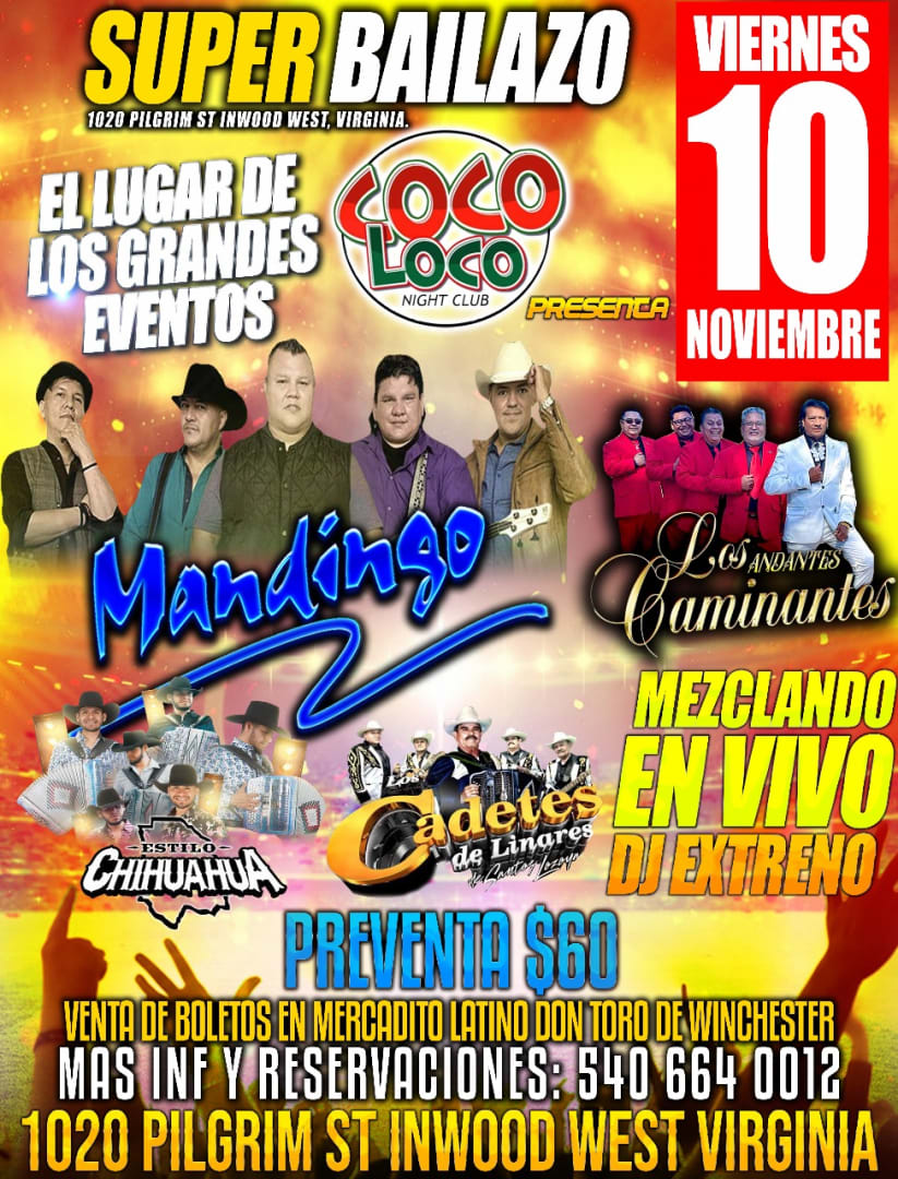 Mandingo Los caminantes estiló chihuahua y cadetes de linares Tickets
