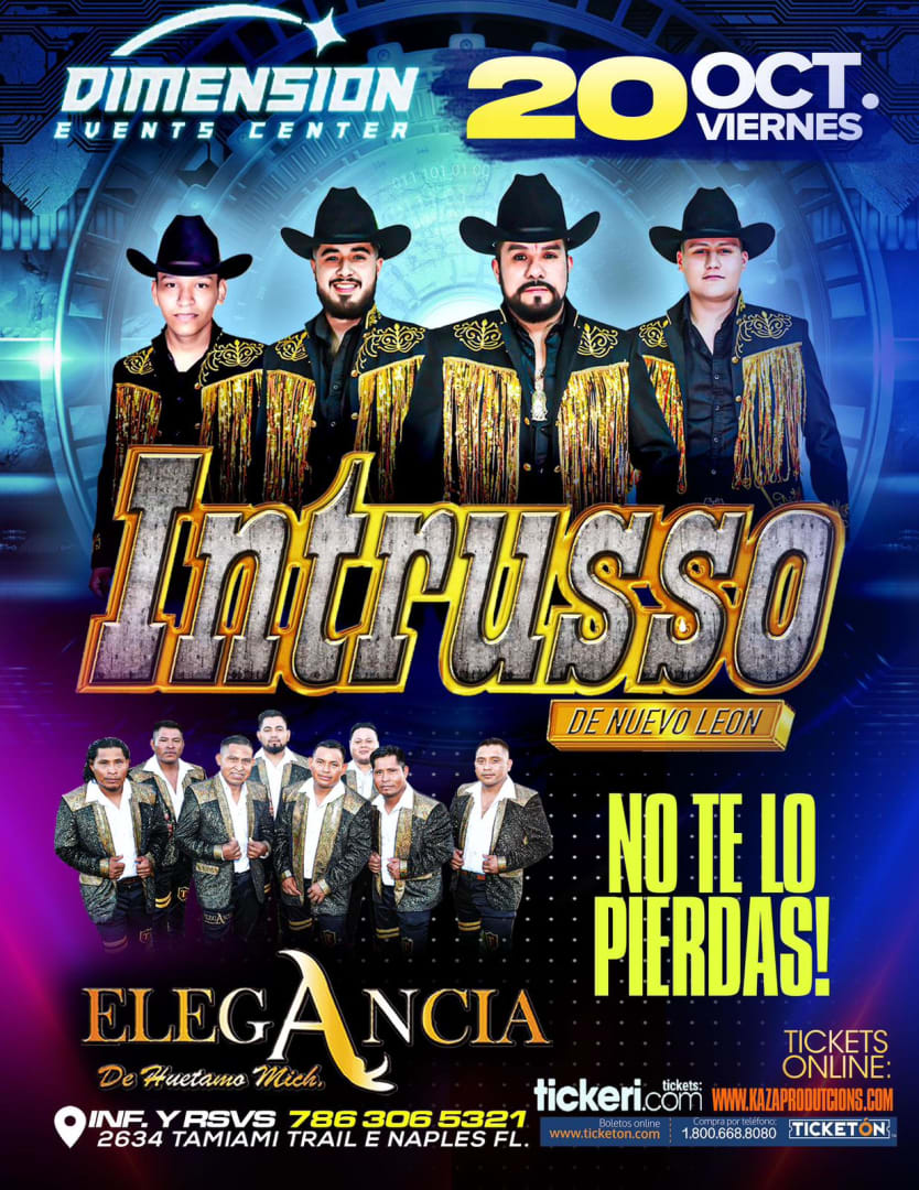 INTRUSSO , ELEGANCIA DE HUETAMO MICH. EN CONCIERTO ! Tickets Boletos at
