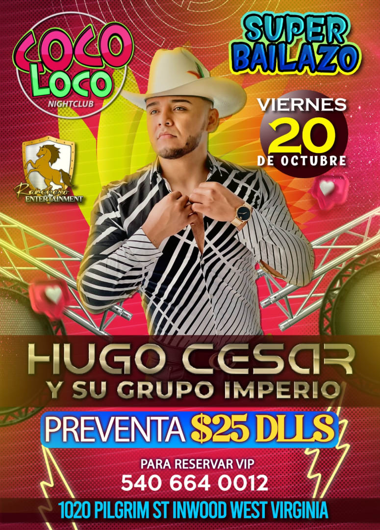 El sarco en West Virginia Tickets Boletos at Coco Loco Inwood, West Virginia 2023