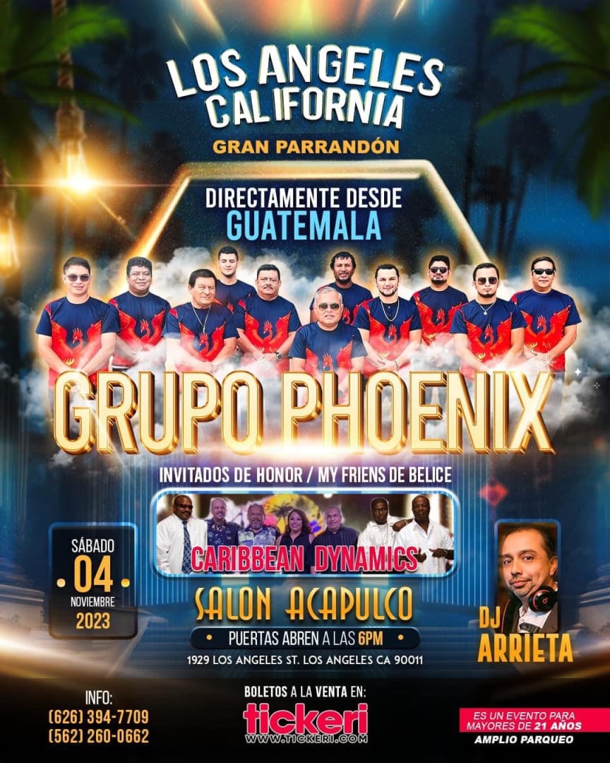 Concierto Grupo Phoenix De Peten Guatemala Tickets Boletos at Salon