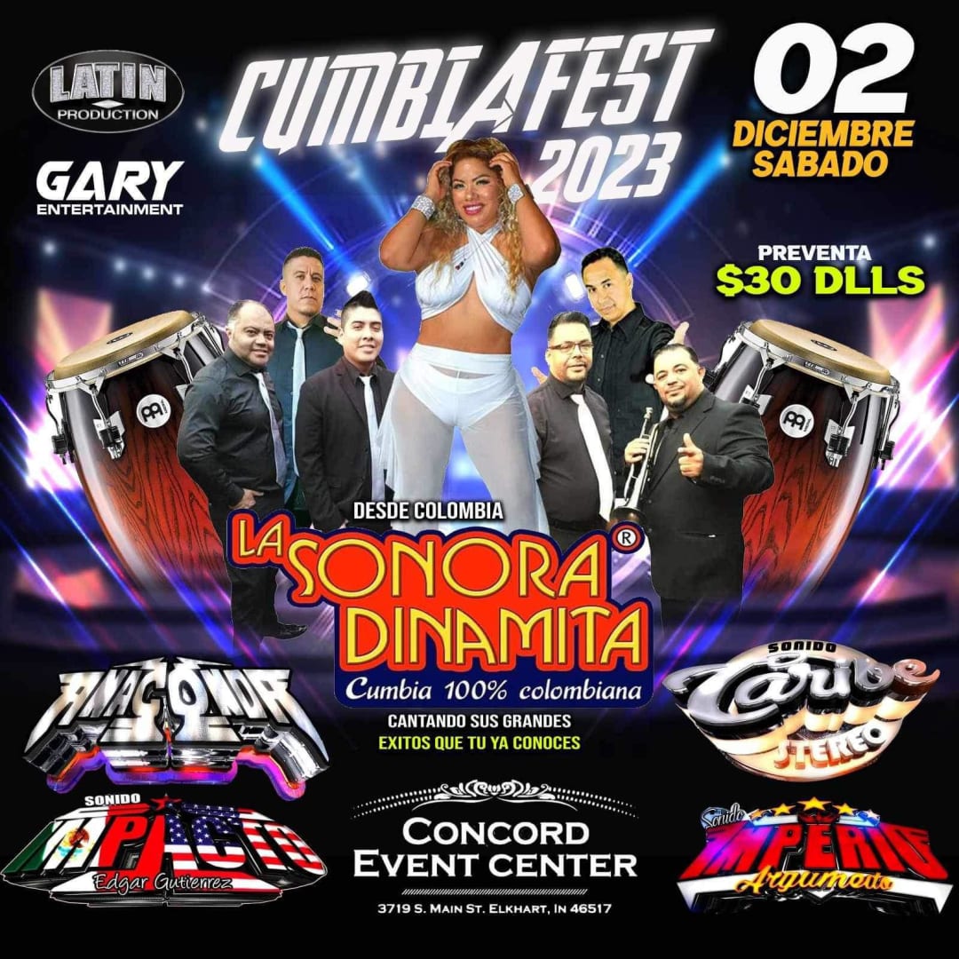 LA SONORA DINAMITA EN VIVO ! Tickets Boletos at Concord Event Center Elkhart, Indiana 2023