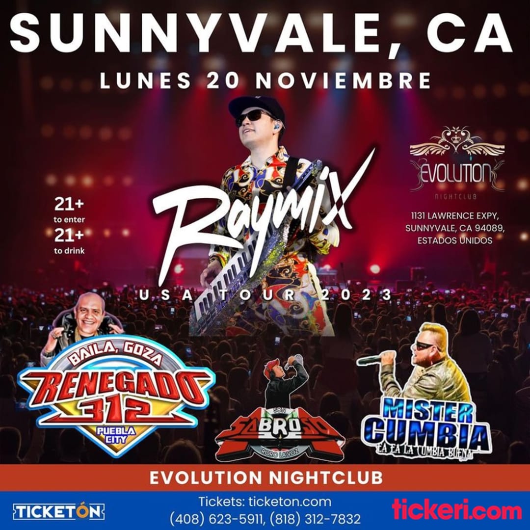 RAYMIX USA TOUR 2023 SUNNYVALE Tickets Boletos at Evolution