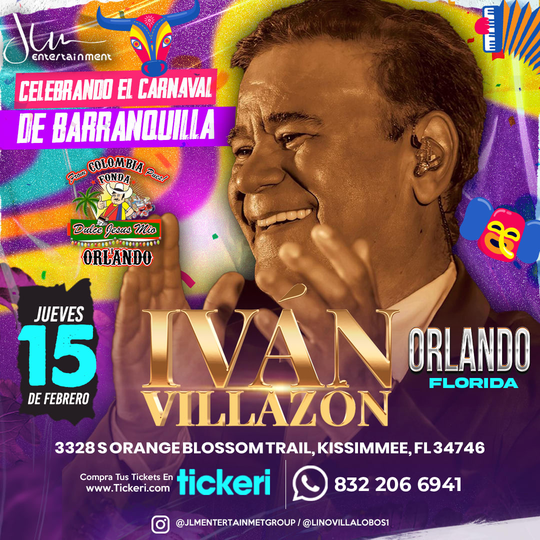 IVAN VILLAZON ¡EN CONCIERTO! Orlando (Florida) Tickets Boletos at