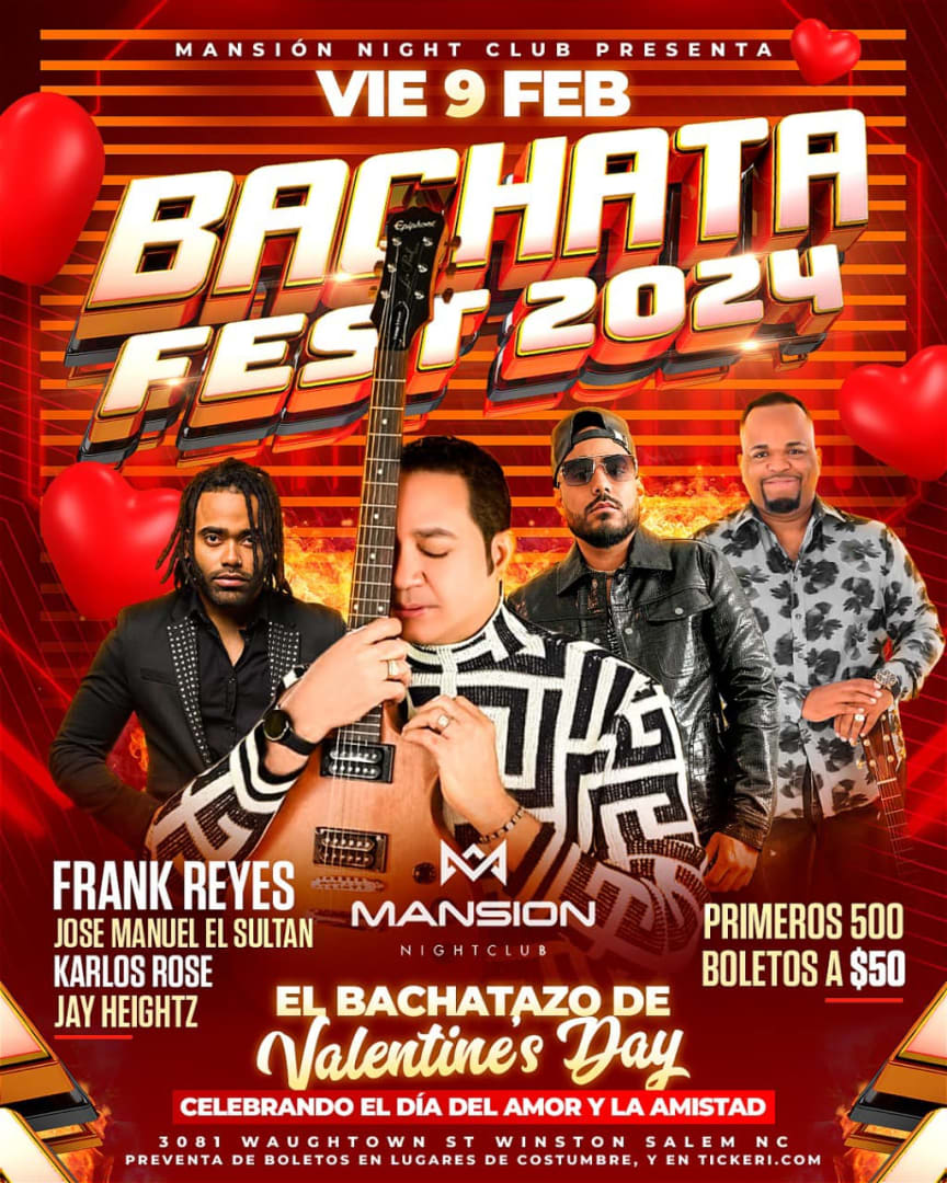Bachata Fest 2024 Frank Reyes & Sus Amigos Tickets Boletos at La