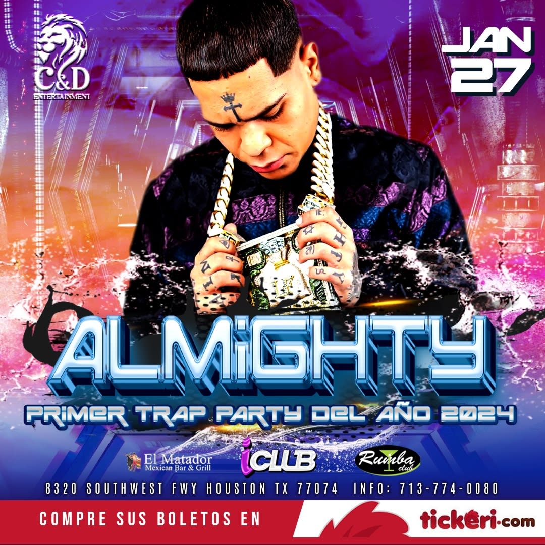 ALMIGHTY EN CONCIERTO ! Tickets Boletos at Houston