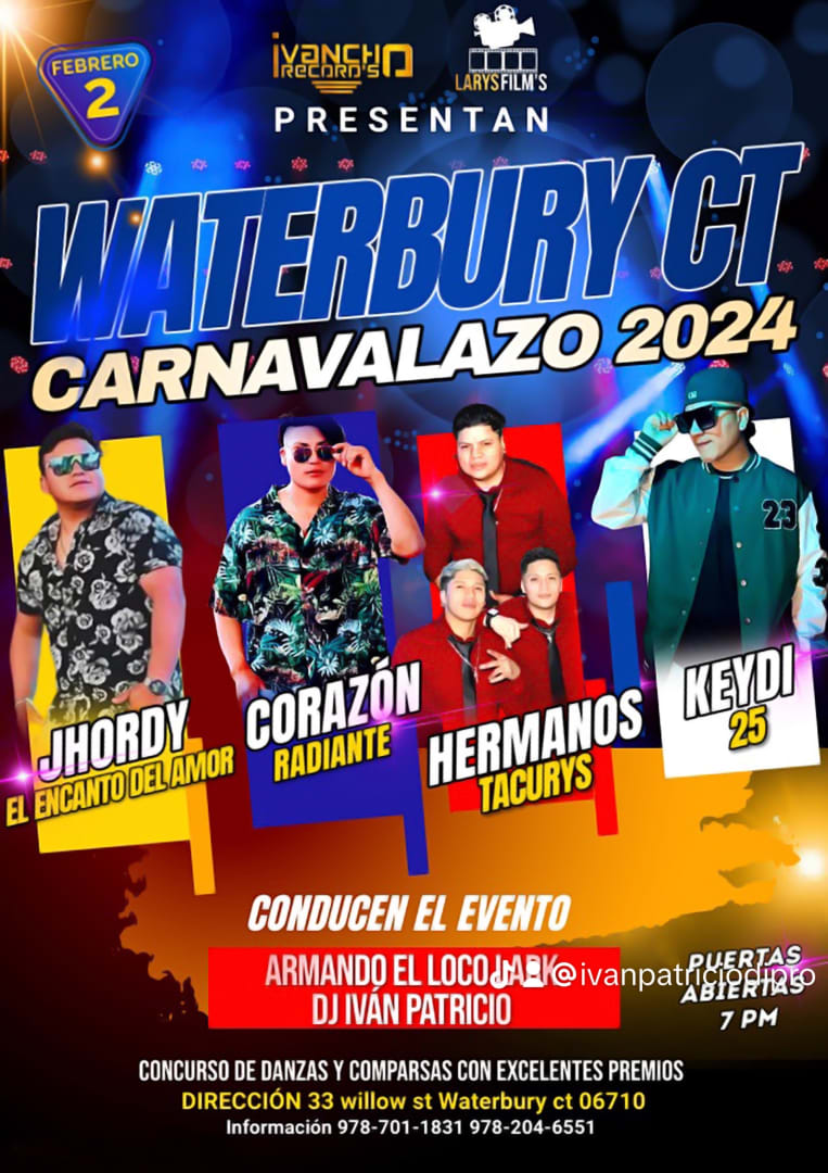 CARNAVALAZO WATERBURY CT 2025 Tickets Boletos at PIZZA KING SALON WATERBURY, Connecticut