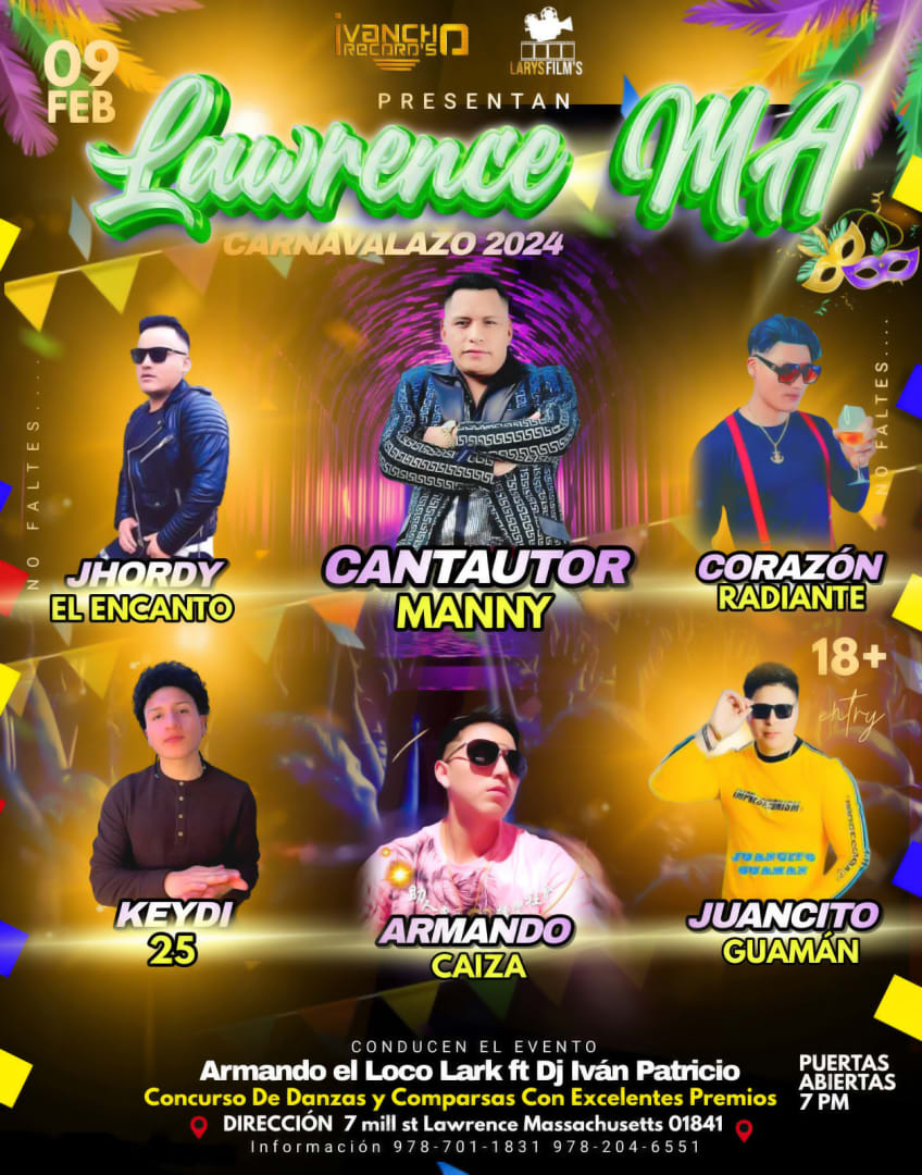 CARNAVALAZO LAWRENCE 2024 Tickets Boletos at 7 Mill St Lawrence, MA