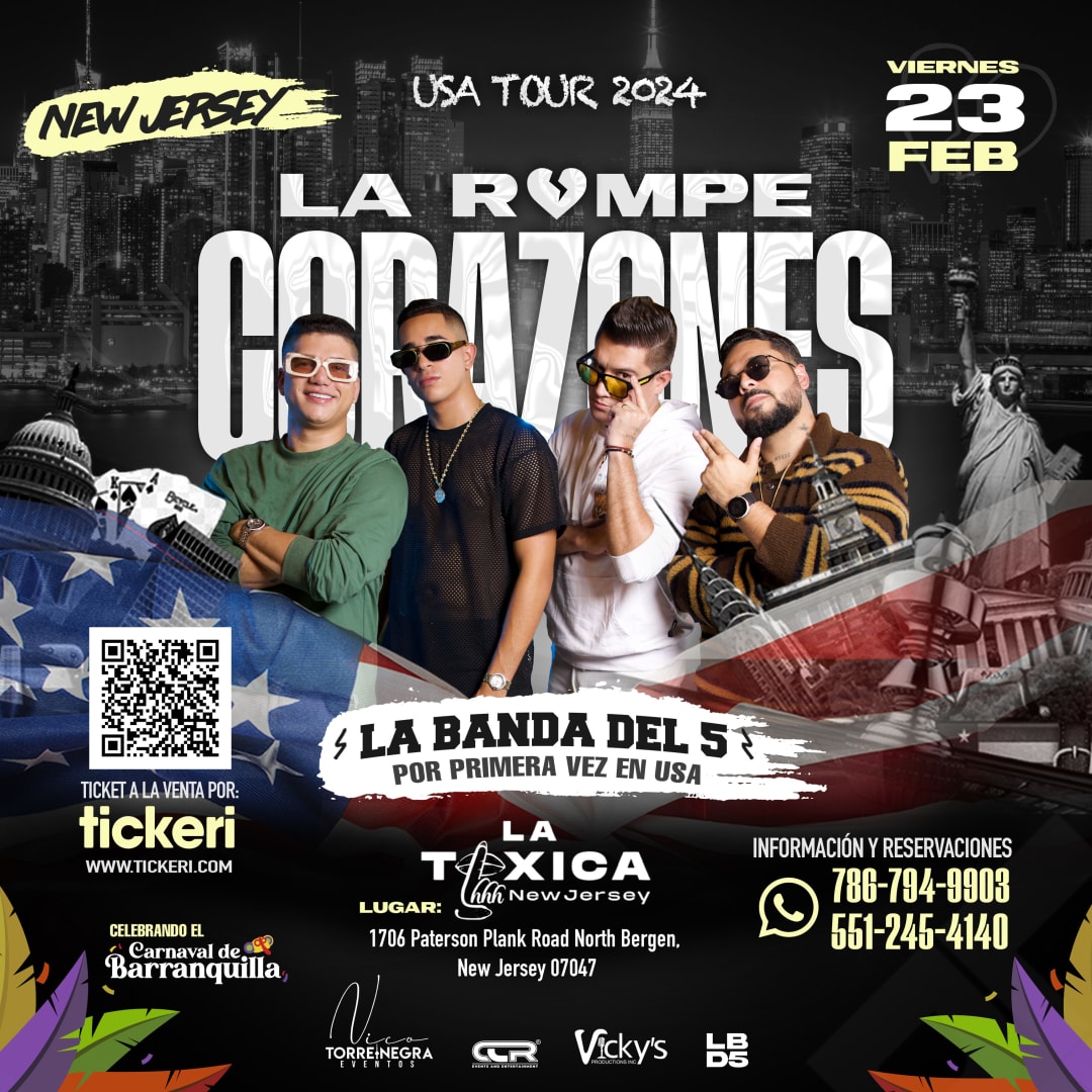 LA BANDA DEL 5 EN CONCIERTO. (NEW JERSEY) Tickets Boletos at La Toxica