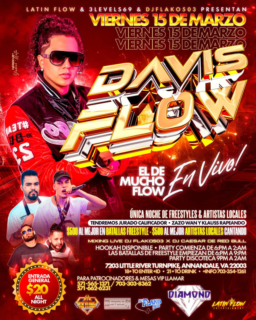 DAVIS FLOW BATALLAS FREESTYLEtalentos (DMV) 2024 Tickets Boletos at