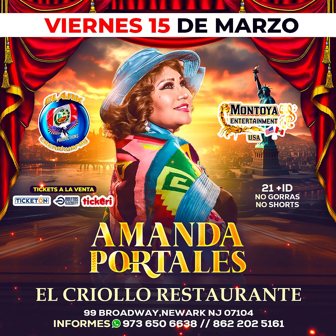 AMANDA PORTALES EN CONCIERTO ! Tickets Boletos at El Criollo Restaurant