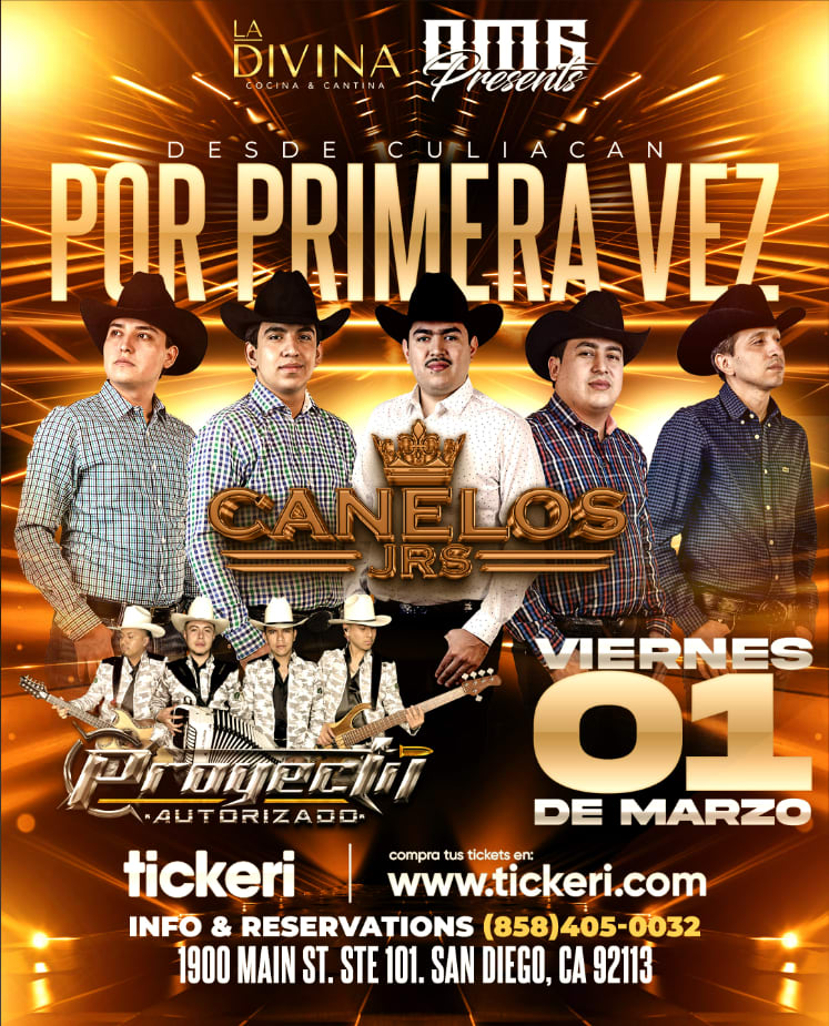CANELOS JRS & PROYECTIL AUTORIZADO EN VIVO ! Tickets Boletos at La