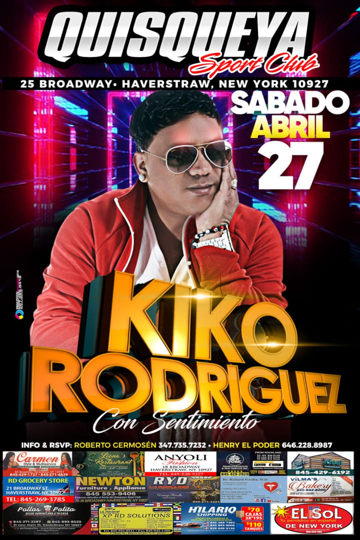 Kiko Rodriguez y su Grupo Tickets Boletos at Quisqueya Sports Club