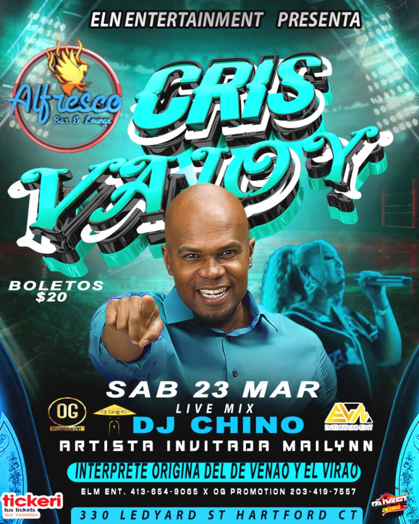Cris Valoy El cantante de los cantantes Tickets Boletos at The Hartford