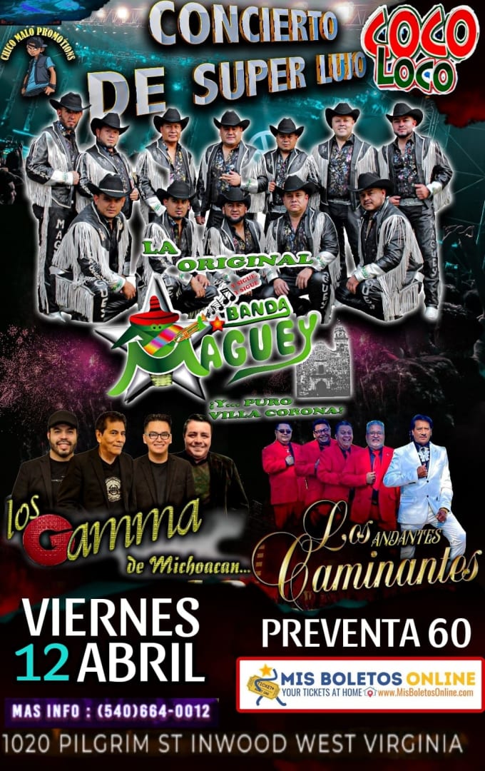 BANDA MAGUEY & LOS CAMINANTES EN COCO LOCO DE Inwood West Virginia