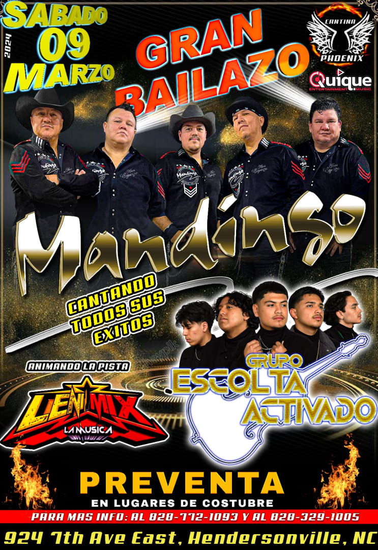 Mandingo Tickets Boletos at cantina Phoenix Hendersonville, Nc 2024