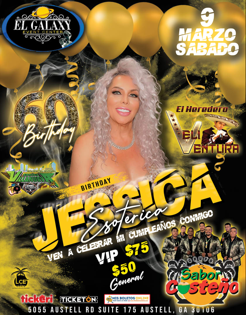 JESSICA ESOTERICA 60 BIRTHDAY PARTY Tickets Boletos at El Galaxy Event