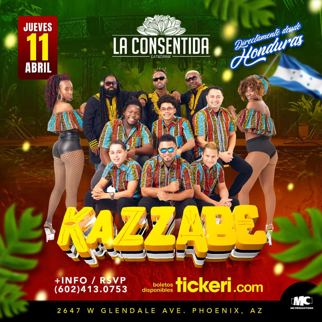 KAZZABE EN CONCIERTO PHOENIX ! Tickets Boletos at La Consentida Eat