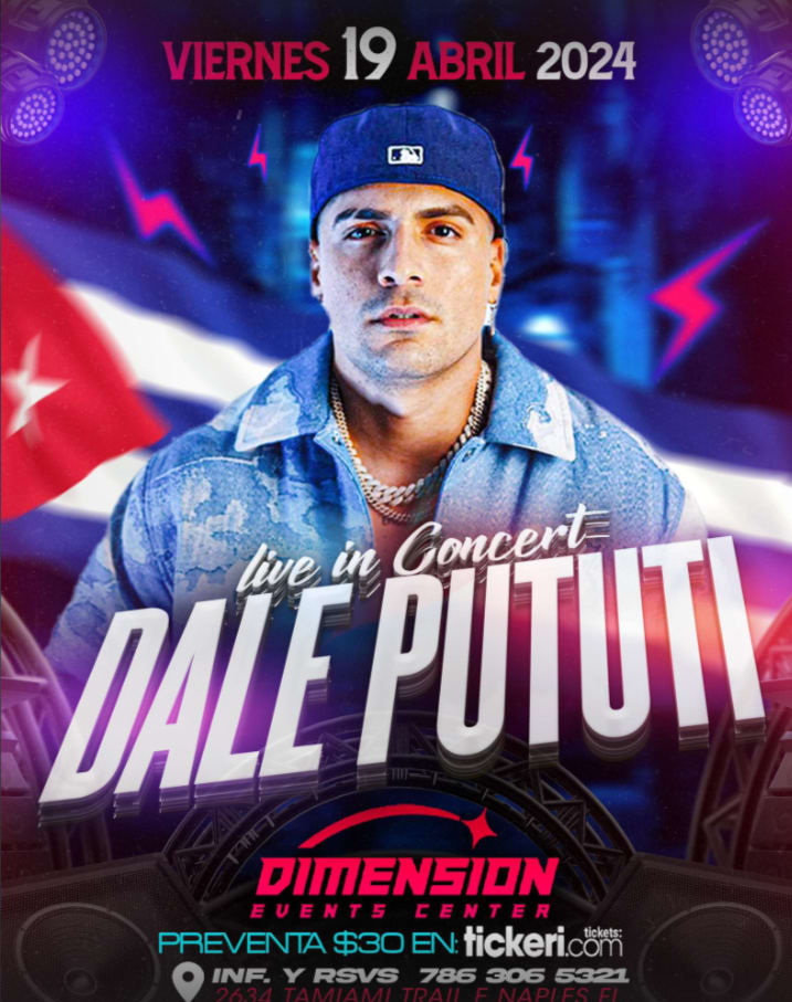 DALE PUTUTI LIVE IN CONCERT ! Tickets Boletos at Dimension Event Center