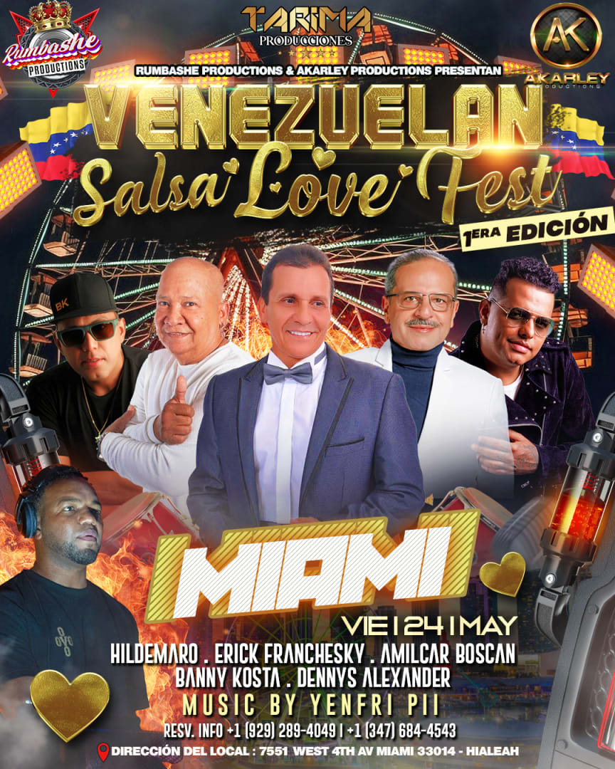 VENEZUELAN SALSA LOVE FEST 1ERA EDICION MIAMI Tickets Boletos at Tarima