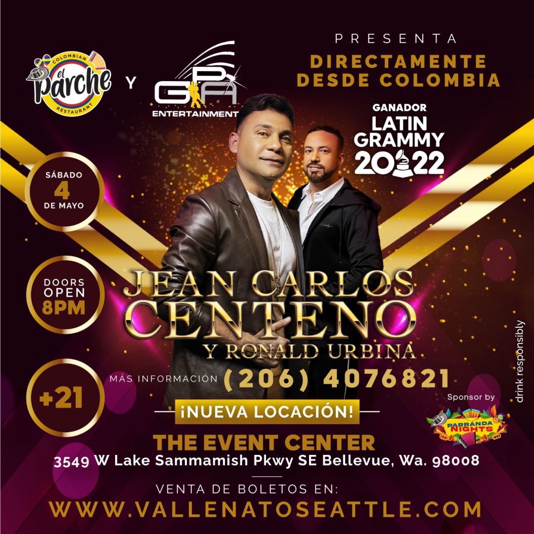 Jean Carlos Centeno Y Ronald Urbina En Concierto Tickets Boletos At The Event Center