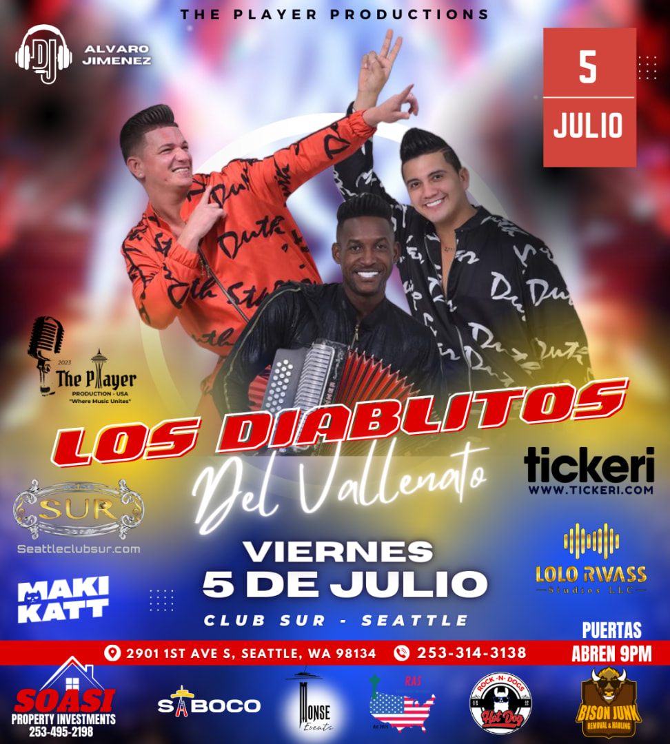 Los Diablitos Del Vallenato En Concierto Seattle Tickets Boletos At Club Sur Seattle 4643