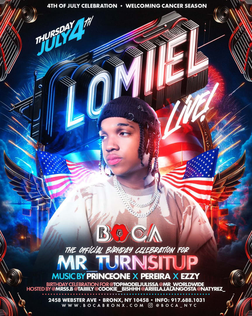 Lomiiel en Vivo Tickets Boletos at Boca Restaurant and Lounge Bronx