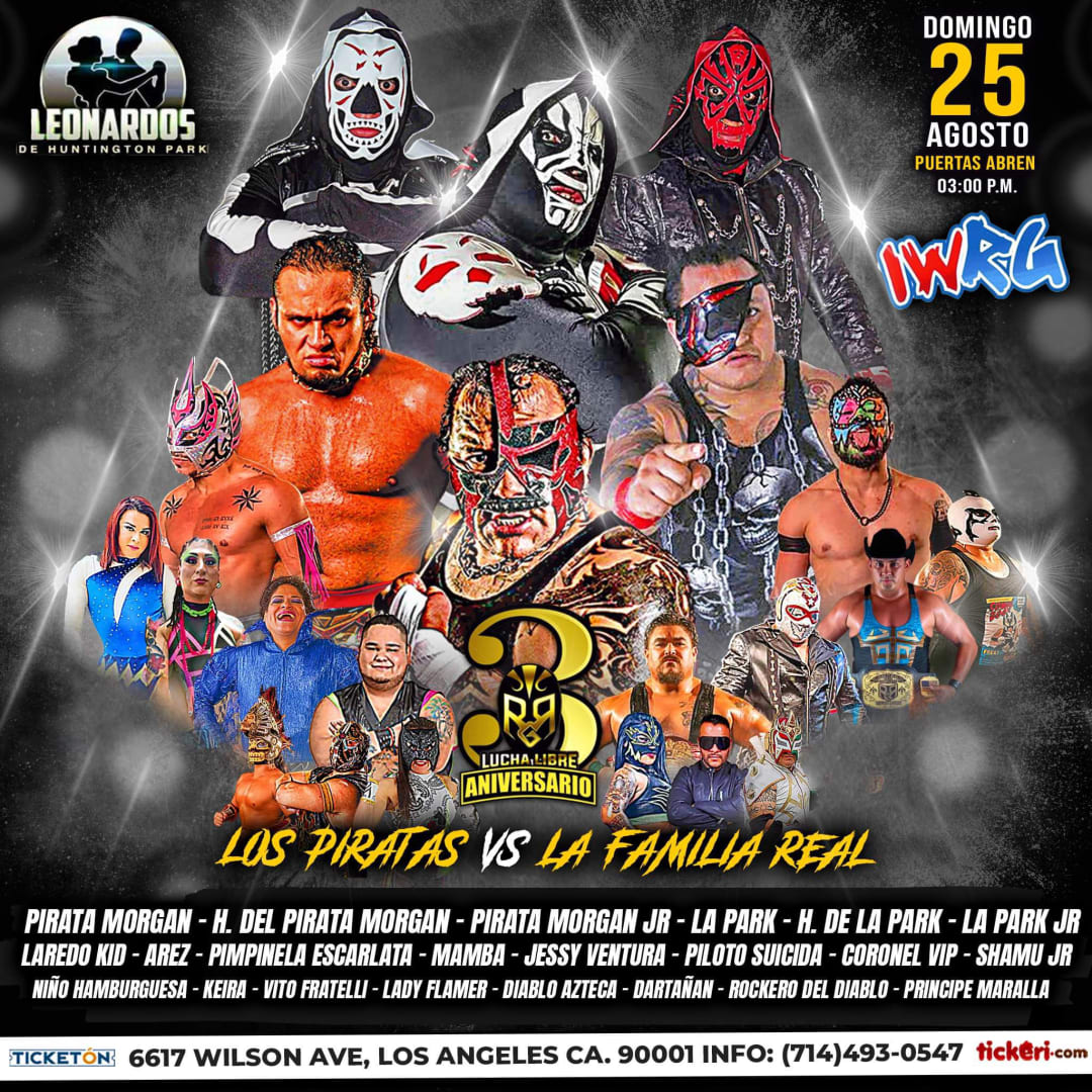 TERCER ANIVERSARIO RGR LUCHA LIBRE ! Tickets Boletos at LEONARDOS DE