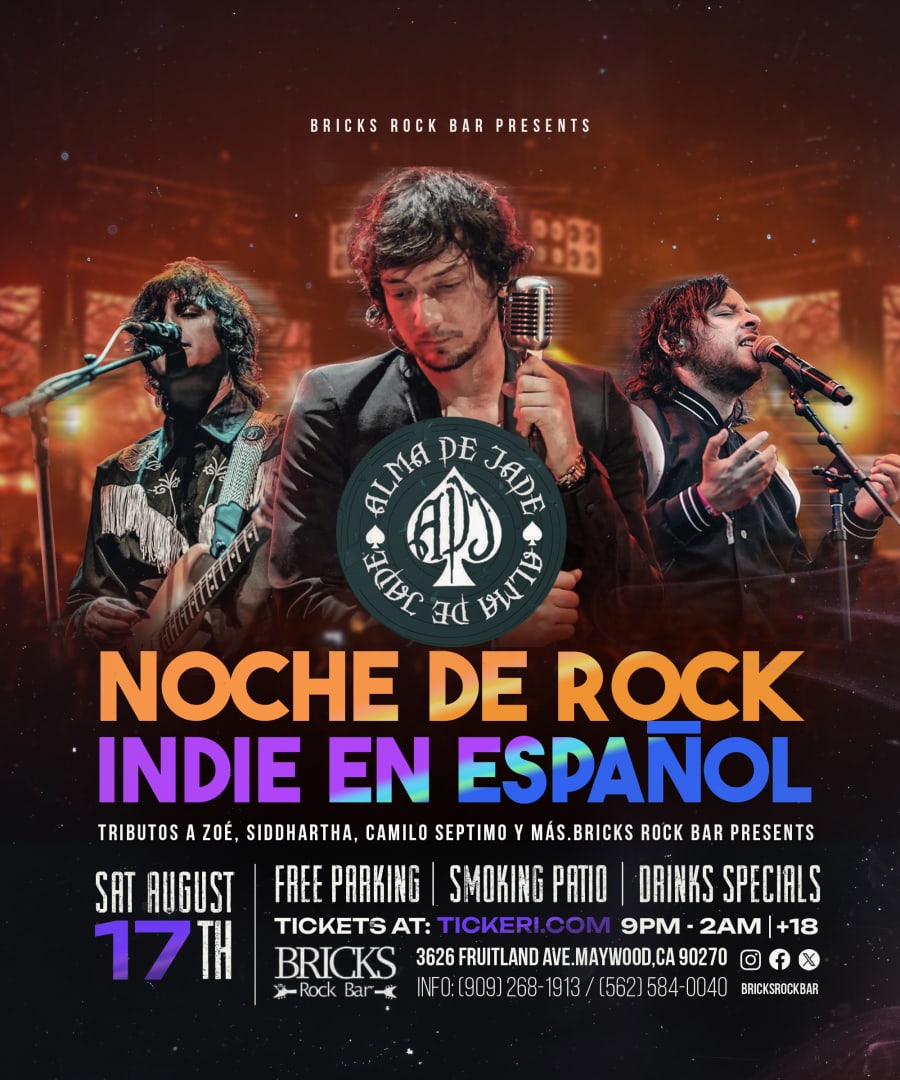 NOCHE DE ROCK INDIE TRIBUTOS A (ZOÉ, SIDDHARTHA Y MÁS) POR ALMA DE JADE