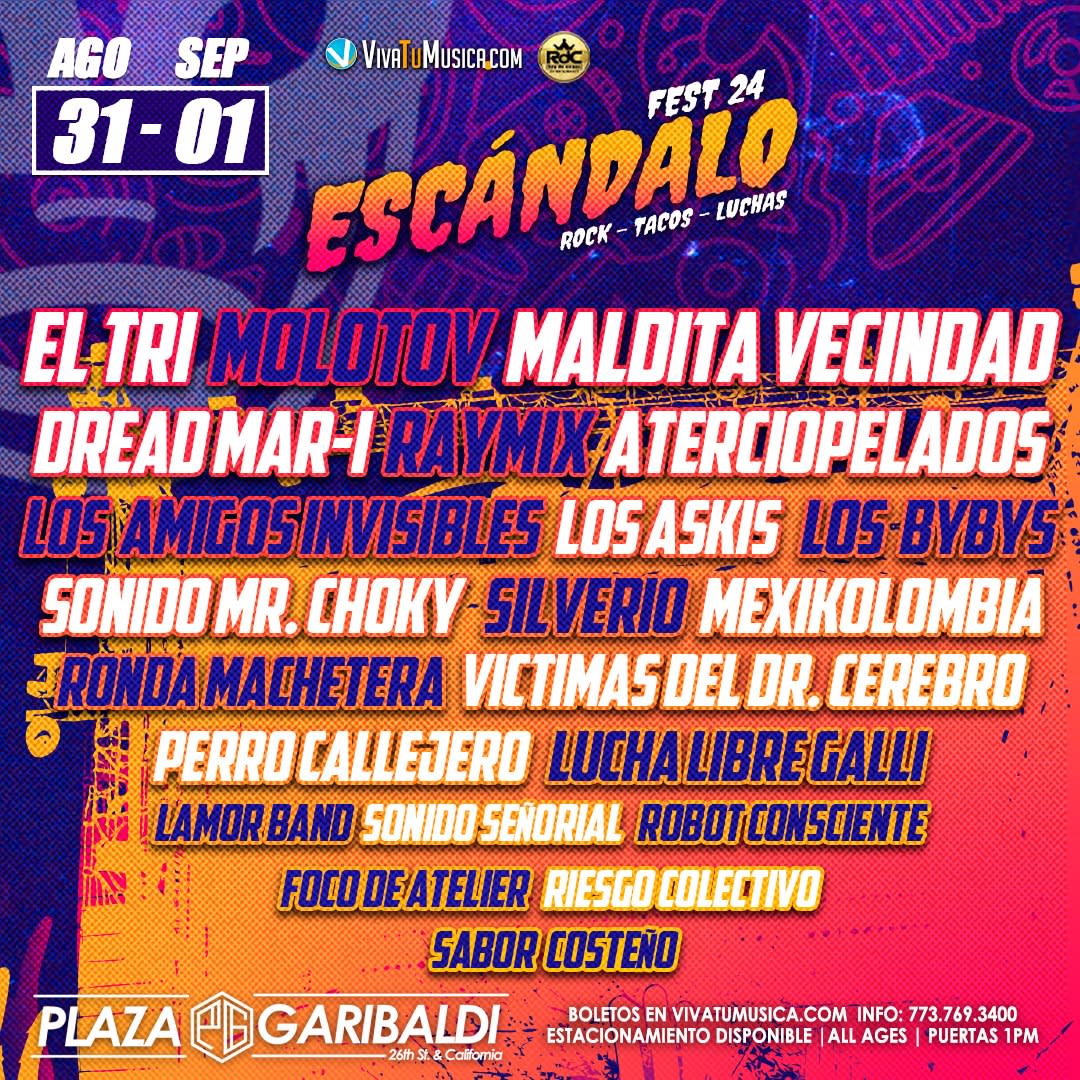 ESCANDALO FEST 2024 2 DIAS AGOS. 31 SEPT. 1 Tickets Boletos at