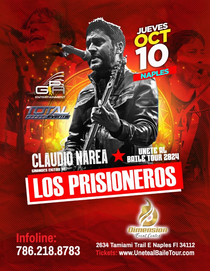 AL BAILE TOUR "GRANDES EXITOS LOS PRISIONEROS " CLAUDIO NAREA EN