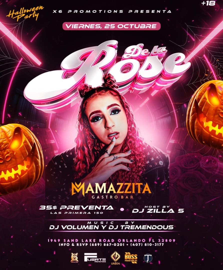 X6 Promotions presenta a De La Rose En Mamazzita Tickets Boletos at Mamazzita lounge Orlando