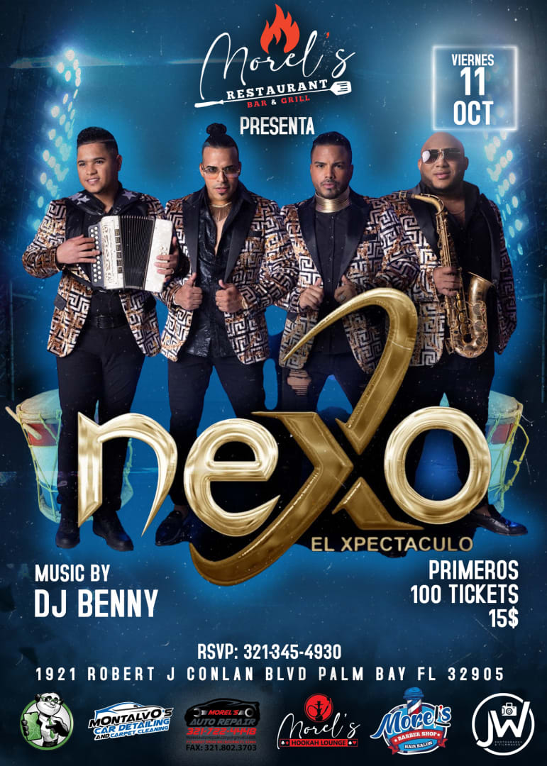 NeXo El Xpectaculo Tickets Boletos at Morel’s Bar & Grill Restaurant