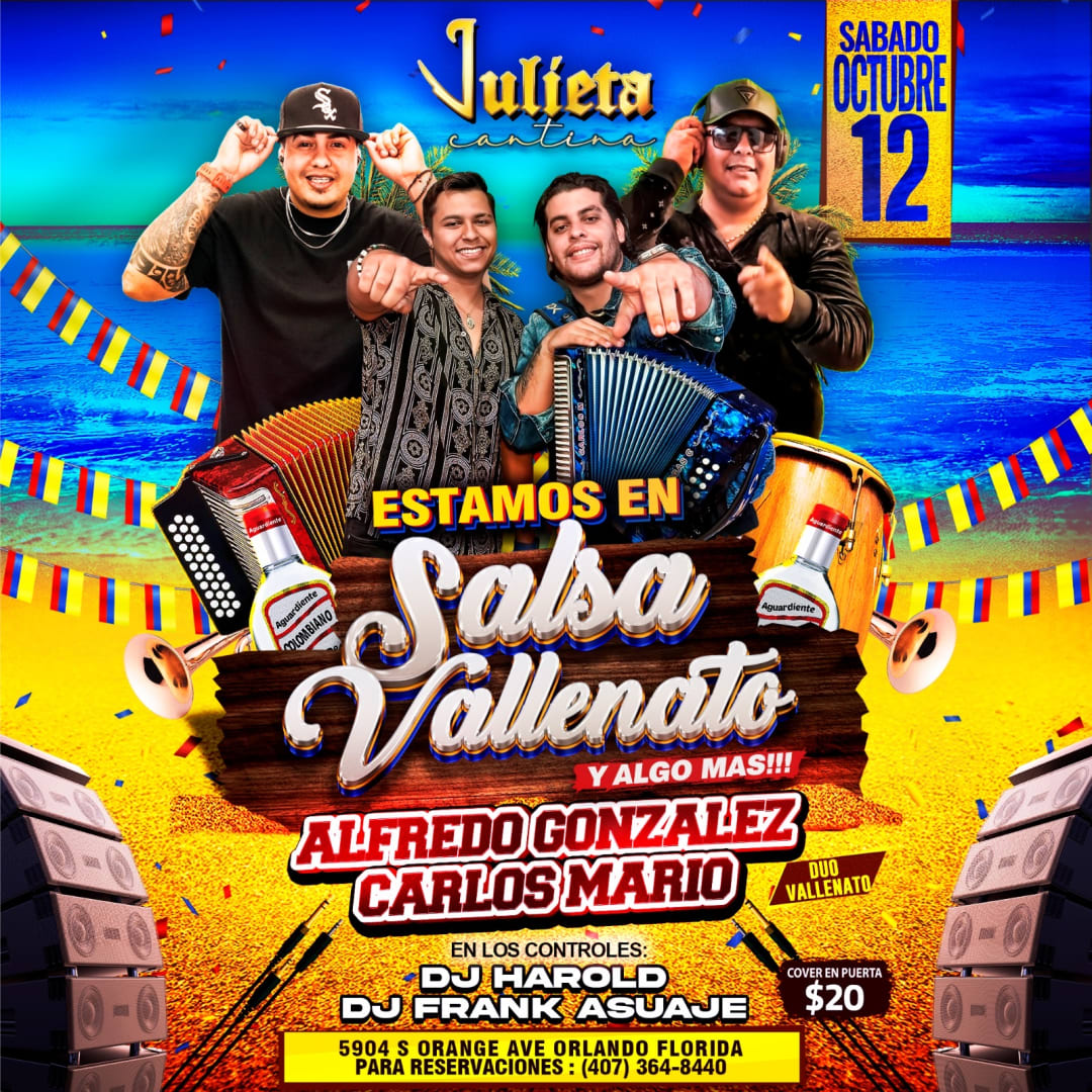 ESTAMOS EN SALSA, VALLENATO y Algo más Tickets Boletos at Julieta