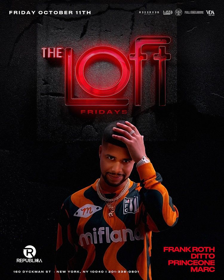 The Loft Fridays Columbus Day Weekend At Repulica Rooftop Tickets Boletos at Republica