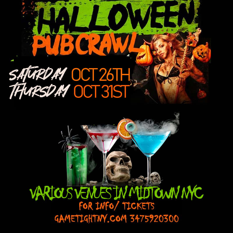 NYC Halloween Pub Crawl 2024 only 15 Tickets Boletos at Iron Bar & Lounge New York, New York