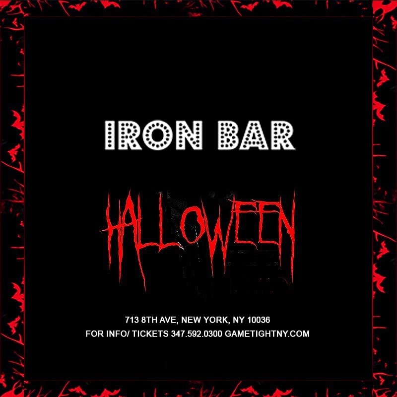 Iron Bar NYC Times Square Halloween party 2024 only 15 Tickets Boletos at Iron Bar & Lounge