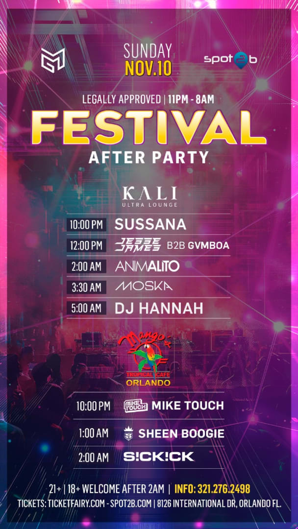 Edc after party Sunday at Mangos Orlando Tickets Boletos at Mango's