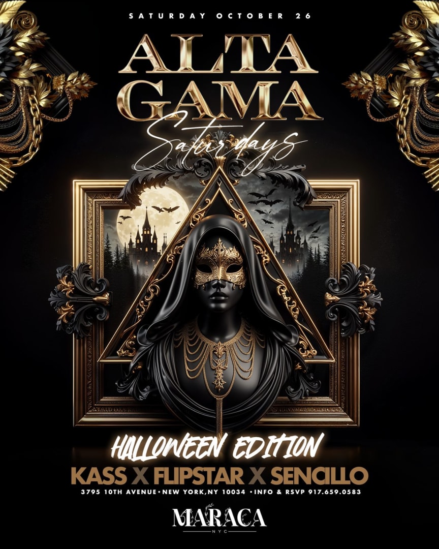 Alta Gama Saturdays Halloween Party At Maraca NYC Tickets Boletos at