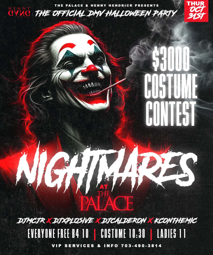 DMV'S OFFICIAL 2024 HALLOWEEN PARTY at The Palace Tickets Boletos at