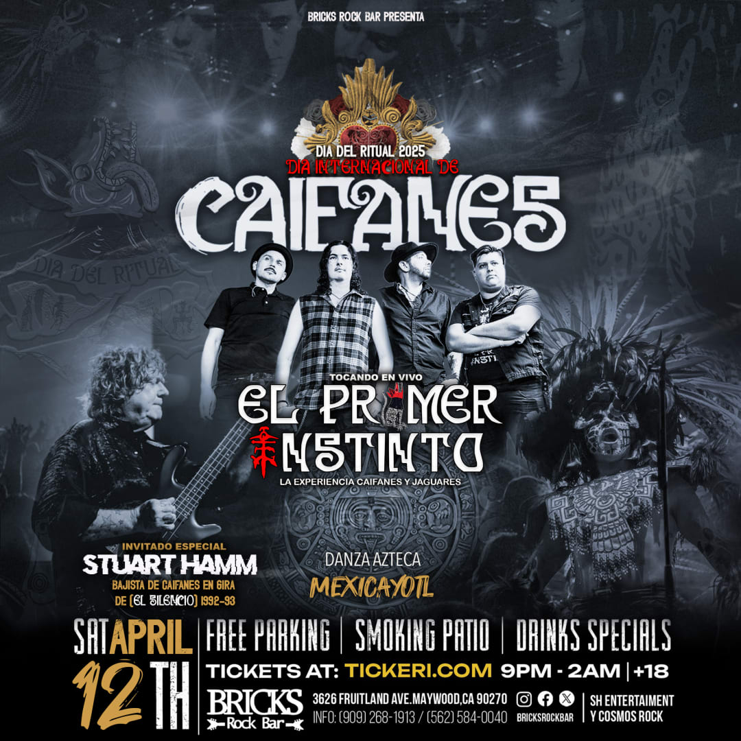 DÍA DEL RITUAL (Día internacional de Caifanes) En vivo EL PRIMER INSTINTO Como invitado STUART