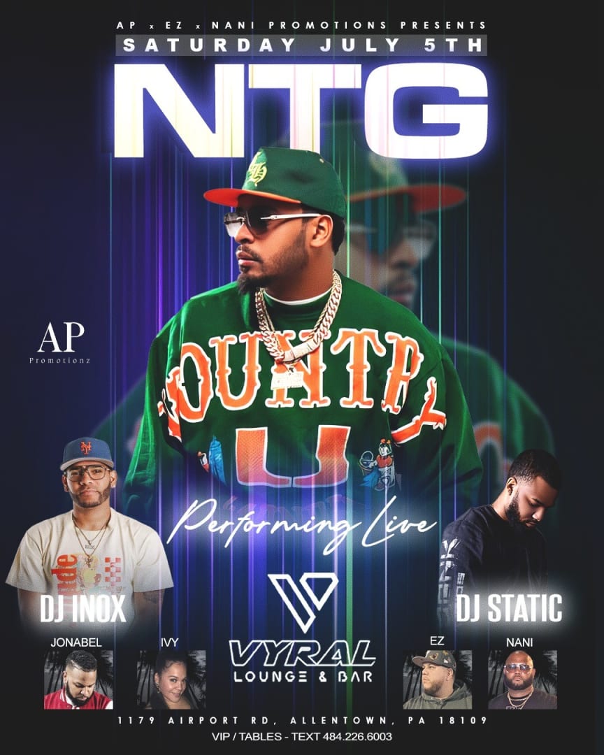 NTG performing LIVE! in Allentown - Tickets 2025-07-05 | Vyral